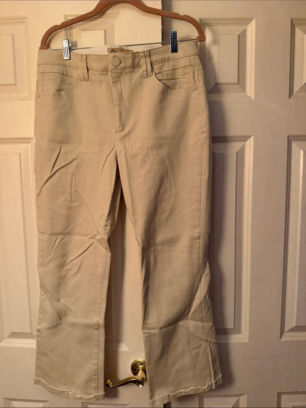 Democracy Wide-Leg Jeans in Light Beige